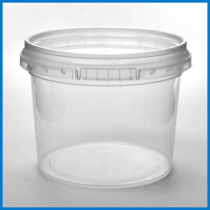 AAB120M001 120 ML clear tamper evident tub and lid