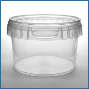 AAB280M002 280ml clear tamper evident tub and lid