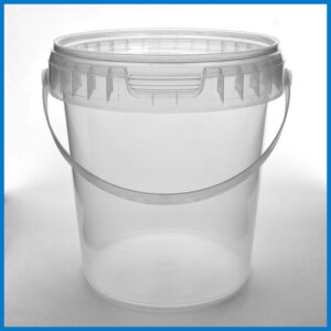 AAB850M002 850 ml clear tamper evident tub with handle and lid