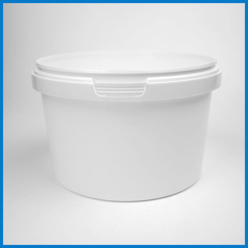 ABB01-1L002 1000ml (1 Litre) White Round Tub and Lid