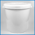 ABB30-0L001 30 LITRE WHITE BUCKET AND LID BRIGHT