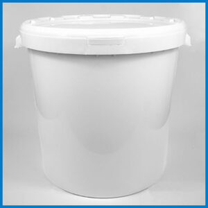 ABB30-0L001 30 LITRE WHITE BUCKET AND LID BRIGHT