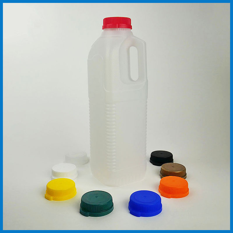 UB01-0L001 1 Litre Square HDPE Milk Bottle