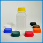 UB0250ML004 250ml HDPE Milk Bottle and caps