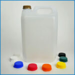 UB04-5L001 8 Pint - 1 Gallon HDPE Milk Bottle - Twinseal Neck and caps