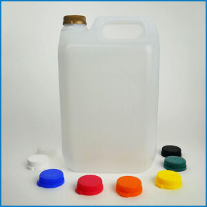 UB04-5L001 8 Pint - 1 Gallon HDPE Milk Bottle - Twinseal Neck and caps