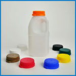 UB0500ML001 500ml HDPE Milk Bottle at caps