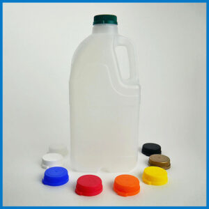 UB2272ML001 4 Pint HDPE Milk Bottle and caps