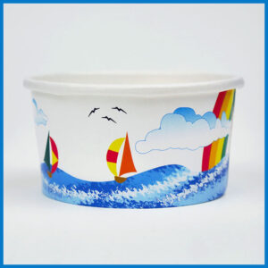 RB075M001 Small Paper Tubs For Ice Cream 90ml (42 pck)