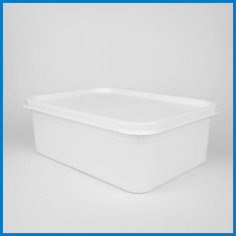 RB02-0L004 2 Litre Rectangular White Tub