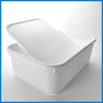 RB02-0L004 2 Litre Rectangular White Tub