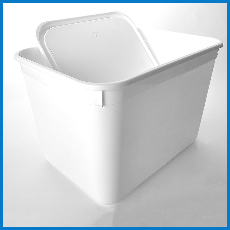 RB04-0L006 4 Litre Rectangular white Tub