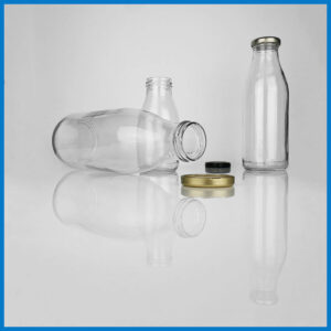 glass milk bottle group