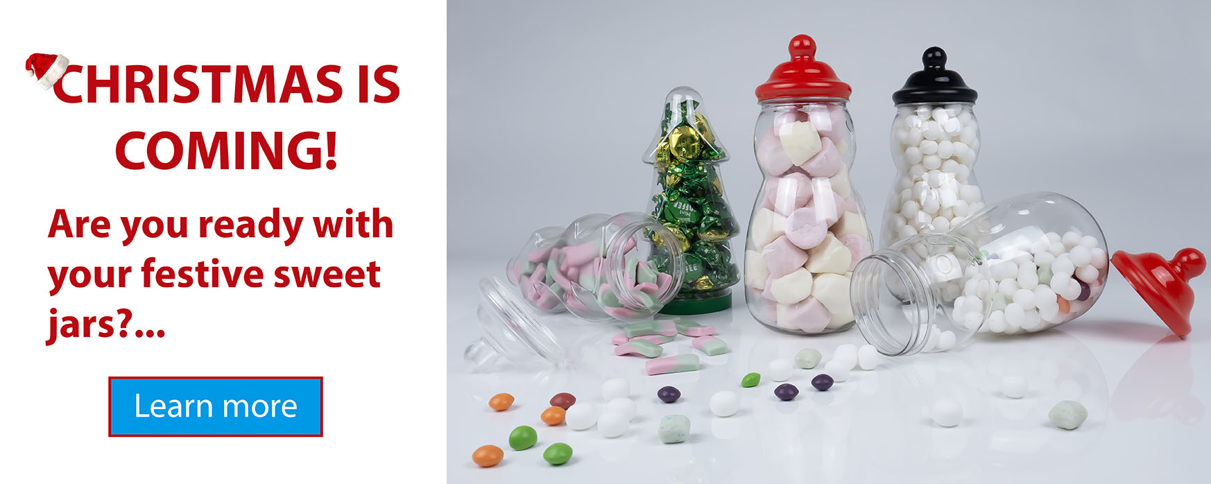 Christmas PET sweet jars